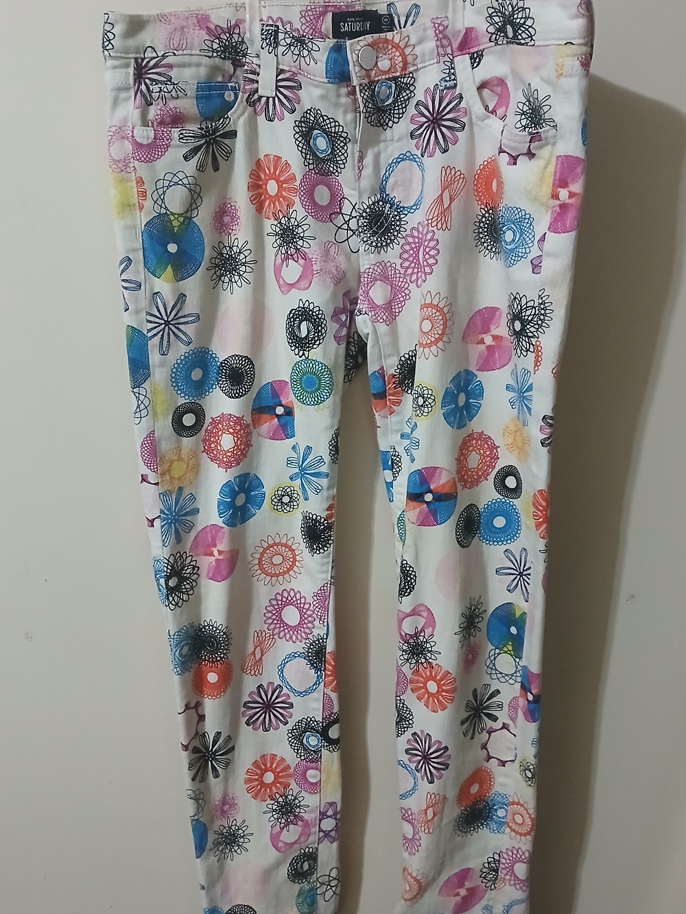Kate  spade  saturday White Floral Print  Jeans woman size 29
